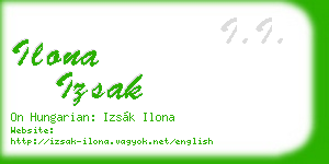 ilona izsak business card