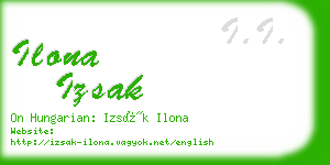 ilona izsak business card